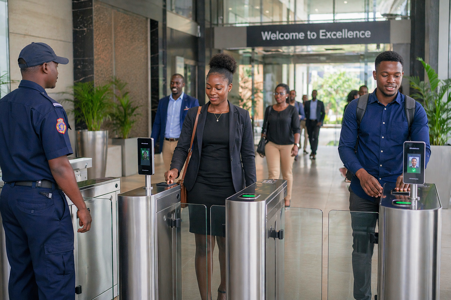 Turnstile biometric access control system